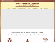 Tablet Screenshot of grosser-lehmbaustoffe.de